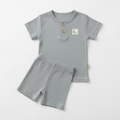 Organic Cotton & Bamboo Boys' 2-Piece Short Set – Grey