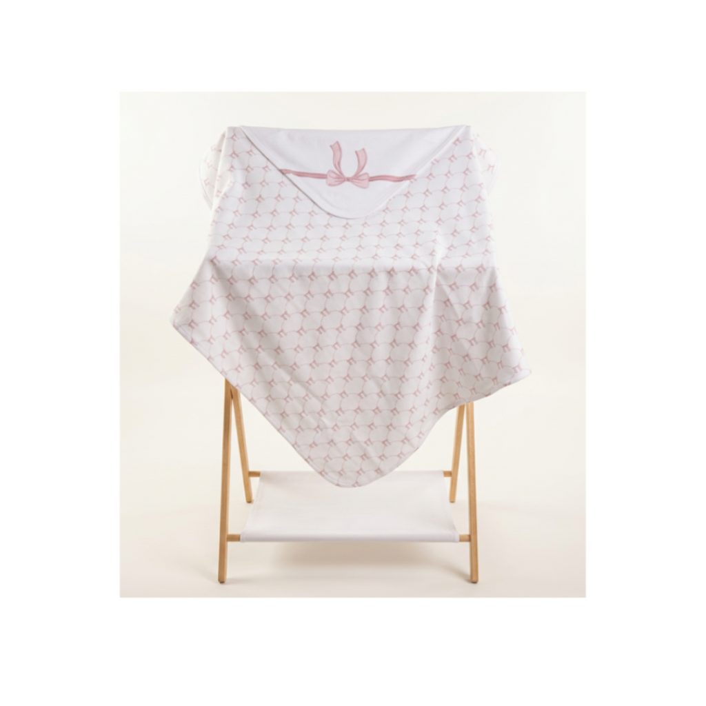 100% Organic Cotton Baby Girl Bow Blanket