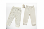 100% Organic Cotton 2 Piece Boys Pants - Open Foot