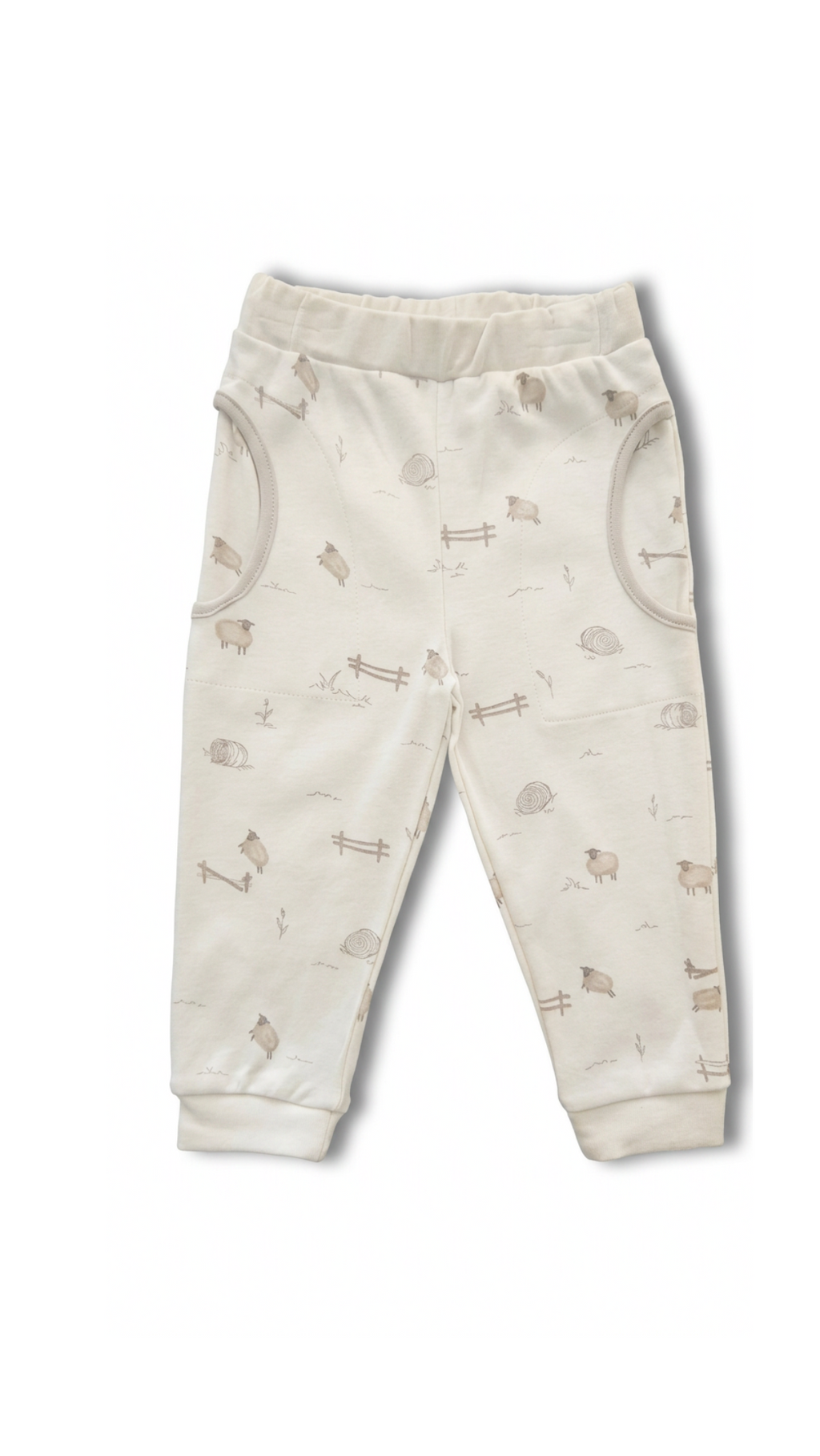 100% Organic Cotton 2 Piece Boys Pants - Open Foot