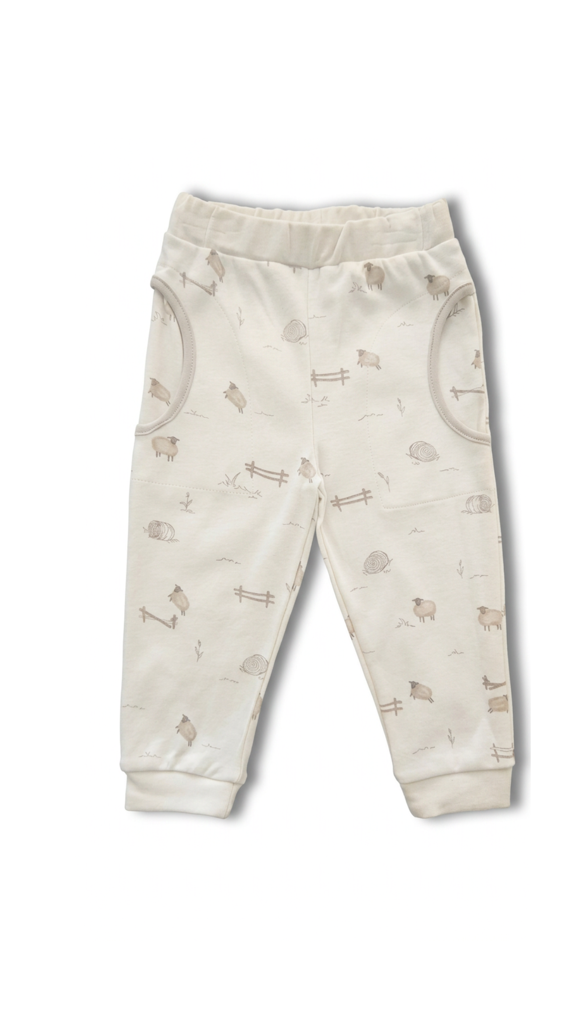 100% Organic Cotton 2 Piece Boys Pants - Open Foot