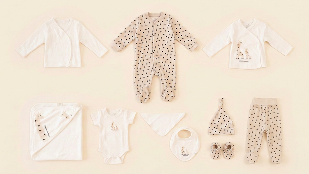 100% Organic Cotton - Newborn Gift Set – Giraffe Print