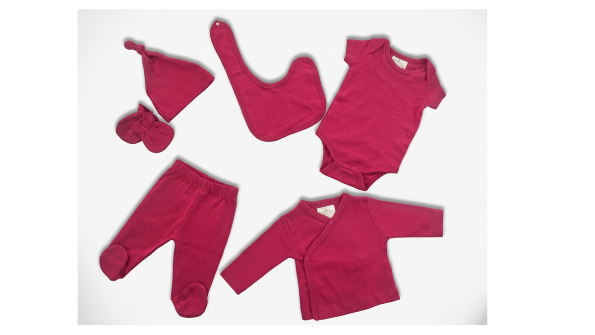 100% Organic Cotton - Newborn Gift Set – Maroon