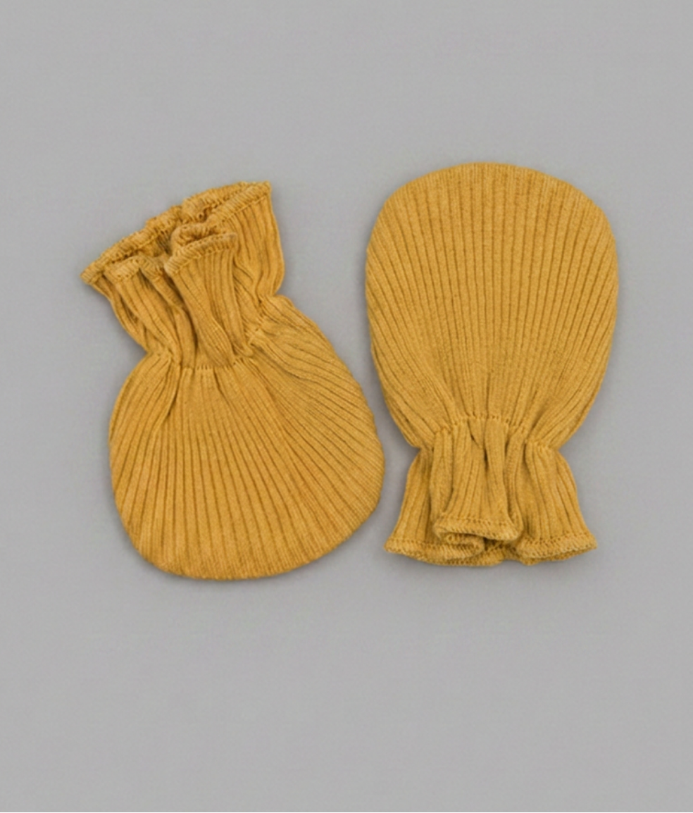 Organic Cotton & Modal 4-Piece Baby Set – Mustard
