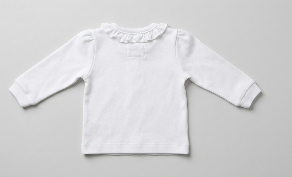 100% Organic Cotton Long Sleeve 3 Piece Set - Pink & White