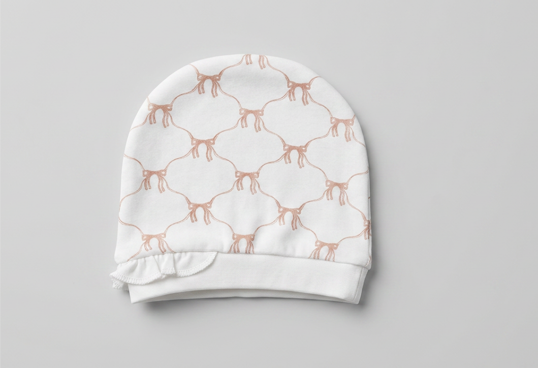 100% Organic Cotton Long Sleeve 3 Piece Set - Pink & White