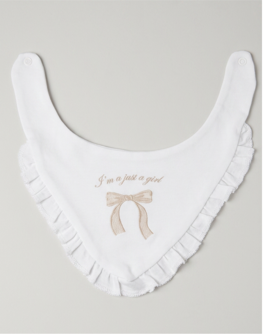 100% Organic Cotton Bib Set - Pink & White