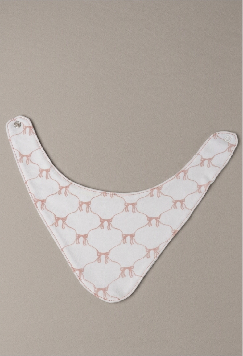 100% Organic Cotton Bib Set - Pink & White