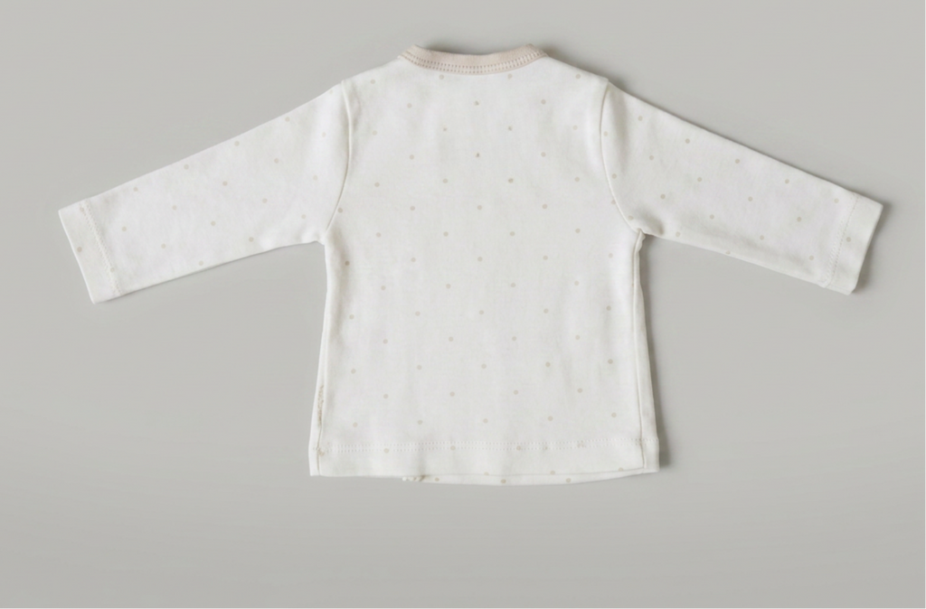 100% Organic Cotton Newborn Set - Beige & White