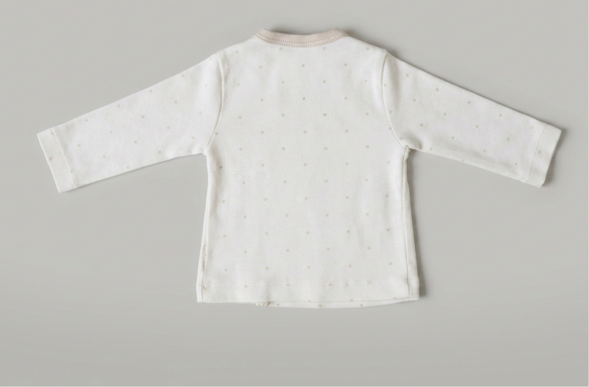 100% Organic Cotton Newborn Set - Beige & White