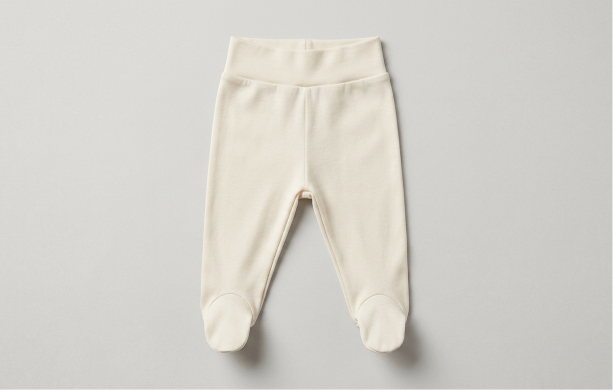 100% Organic Cotton Newborn Set - Beige & White